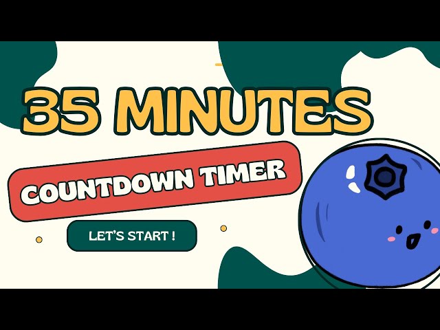 BLUEBERRY COUNTDOWN ! 🫐 35 MINUTES  35:00 countdown timer from 35 minutes to zero in seconds