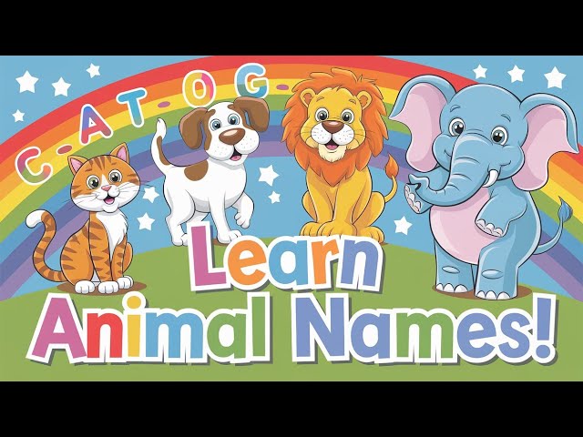 Learn Animals Names With Spelling | Fun For kids