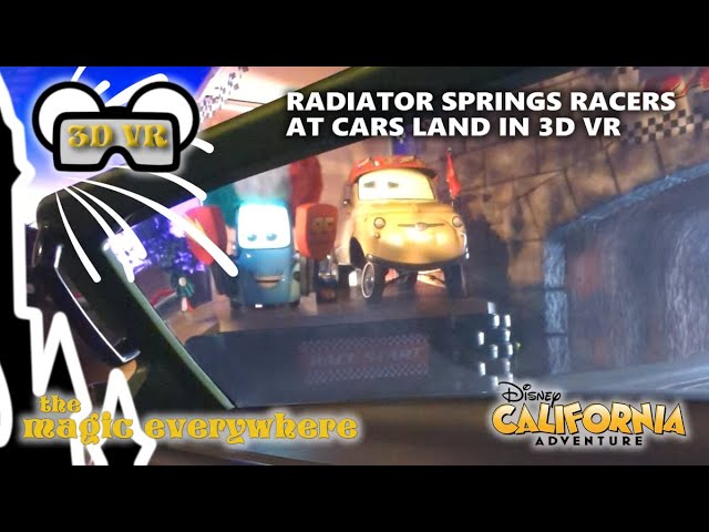 [3D VR] Radiator Springs Racers in Cars Land at Disney's California Adventure Disneyland