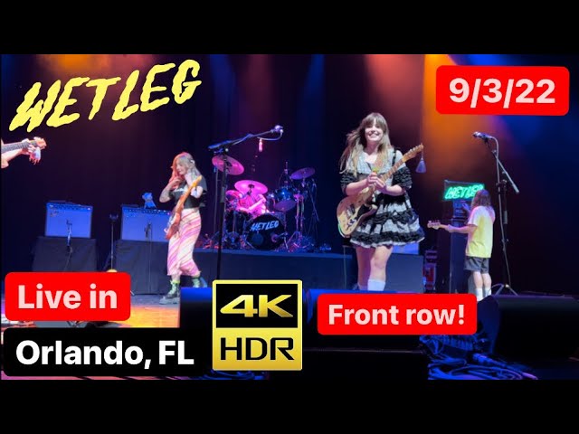 WET LEG - FRONT ROW - Live In Orlando Florida September 3 2022 Concert 4K HDR Video