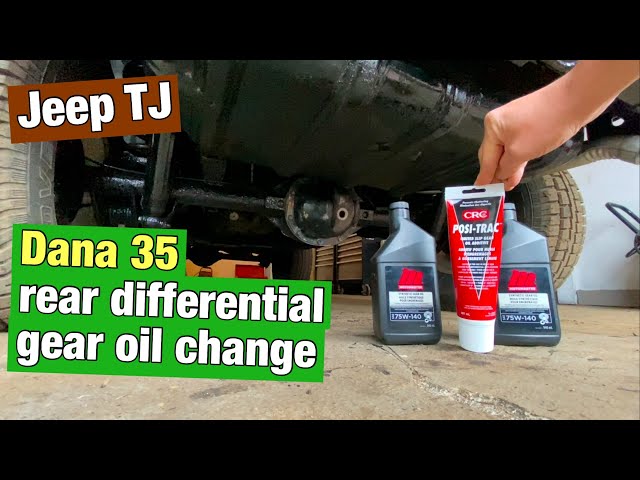 Jeep TJ rear differential fluid change. Dana 35 fluid change.