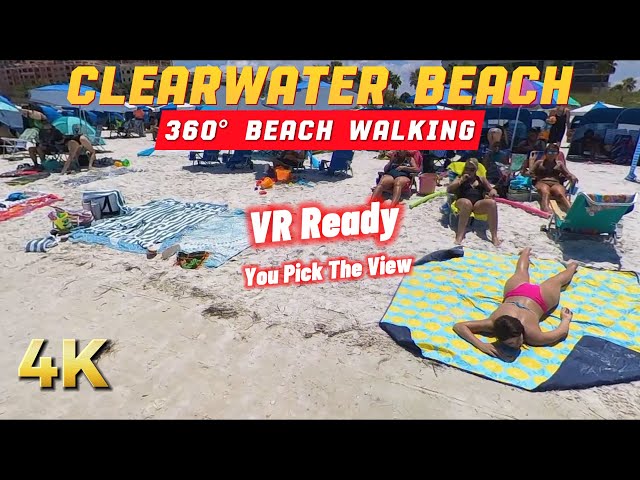 🌊 360° Beach Walk 🏖️ Clearwater Beach Florida ☀️ Full 4K VR Experience 🏖️ FL 4K Immersive 🌴