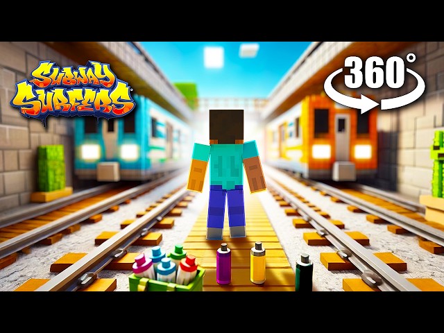 VR 360° SUBWAY SURFERS (Minecraft Animation)