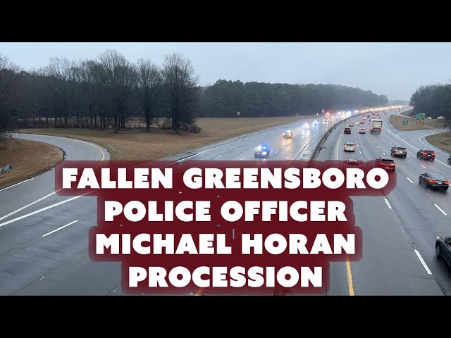 Procession for Fallen Greensboro Police Officer Michael Horan