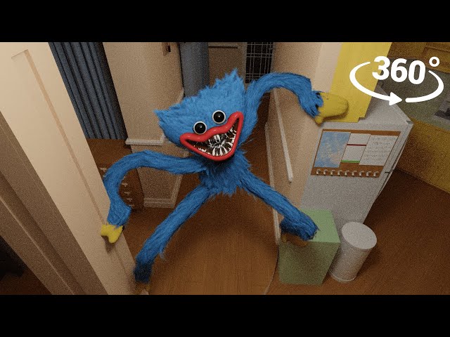 360° Huggy Wuggy Breaks into Your House in real life!