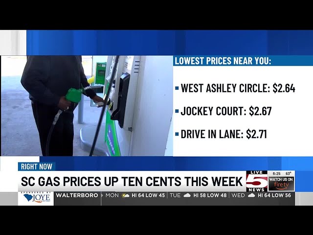 VIDEO: South Carolina gas prices rise, undoing most of previous week’s progress