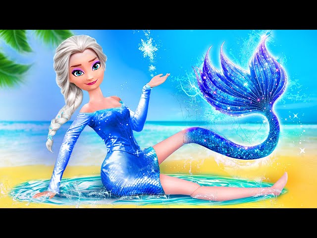 Frozen: Elsa becomes the Little Mermaid! 30 DIYs for dolls