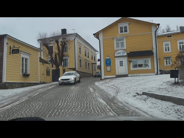 Exploring Historic Porvoo: Driving Through Old & New City Center