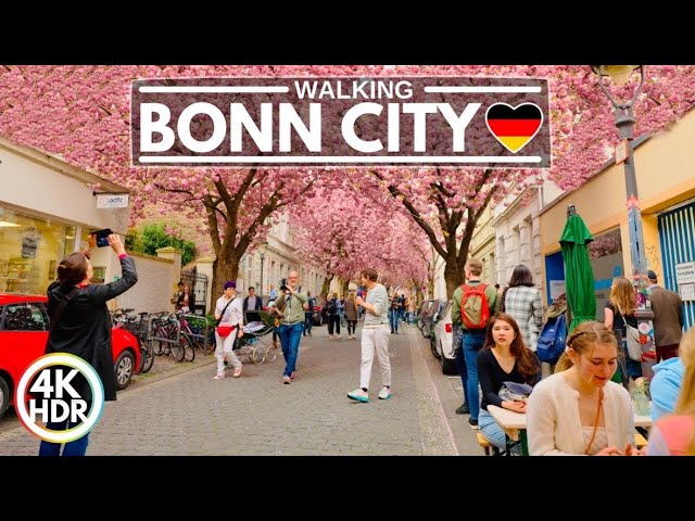 Bonn, Germany - Cherry Blossoms in Beethoven City 2022 - 4K-HDR 60FPS With Captions!