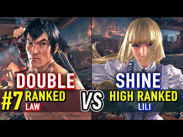 T8 🔥 DOUBLE (#7 Ranked Law) vs SHINE (High Ranked Lili) 🔥 Tekken 8 High Level Gameplay