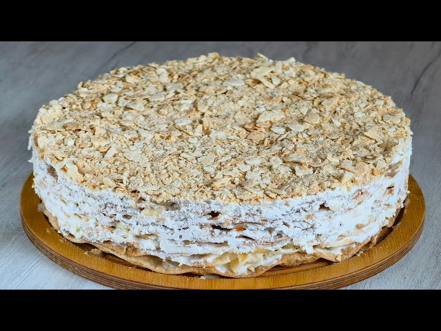 Napoleon Cake💯🔥On WATER🥳BOMB recipe! Melts in your mouth💥Classic Napoleon with butter cream/Crispy