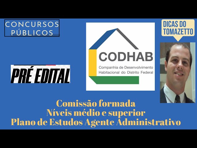 Comissão formada níveis médio e superior como se preparar pré-edital concurso público CODHAB DF