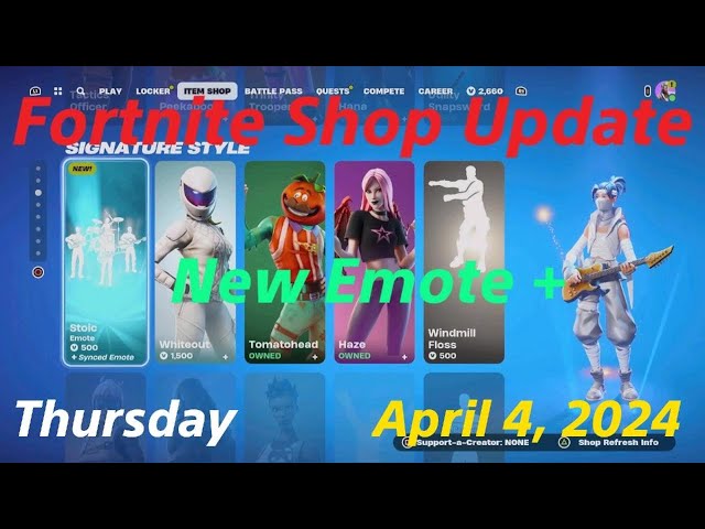 *NEW* Stoic Emote + Jam Tracks! - Fortnite Shop Update - April 4, 2024