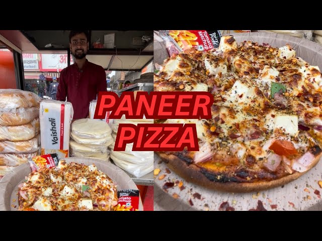 ₹100 में खिलाते हैं tasty paneer pizza😋|| street style pizza making || domino’s pizza || recipe 🫶