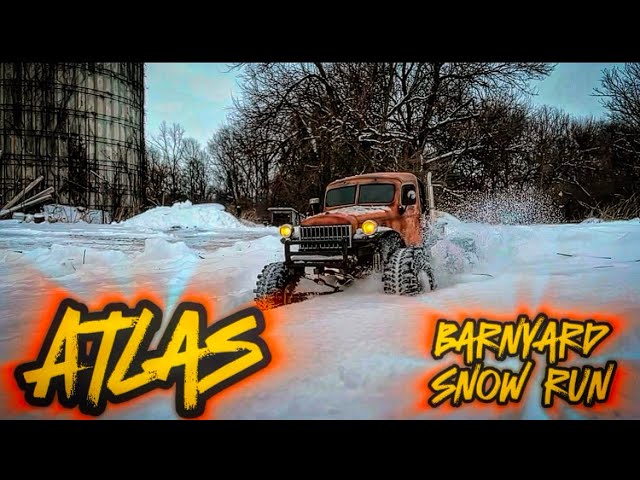 Atlas- Snow run through the barnyard!