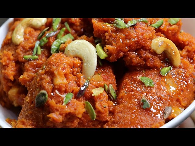 Make Winter Gajar Ka Halwa - At Home In This New Way - न घिसना न मिल्क पाउडर - आसान और नया तरीका