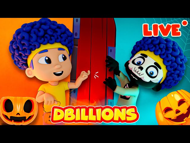 LIVE - D Billions' Top Halloween Songs for Kids - Trick or Treat Halloween Story with New Heroes