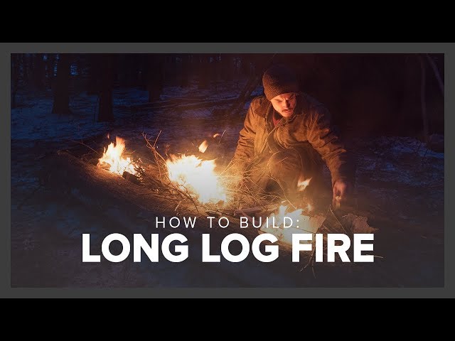 How to Build Long Log Fire | Surviving in the Wild