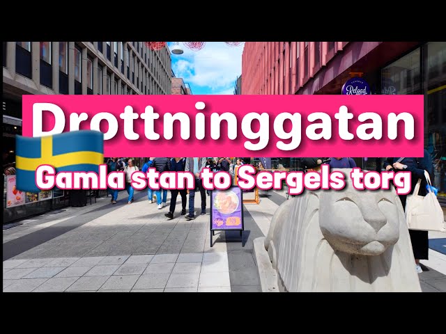 Gamla Stan to Sergels Torg: A Relaxing Walk on Drottninggatan | 4K Tour