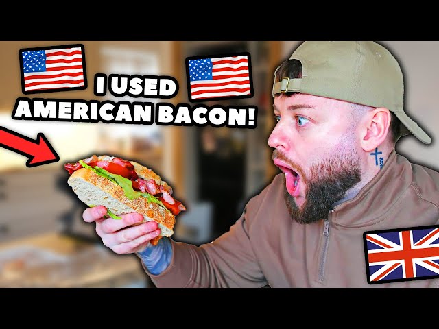 British Guy tries AMERICAN BACON on BLT for the First Time