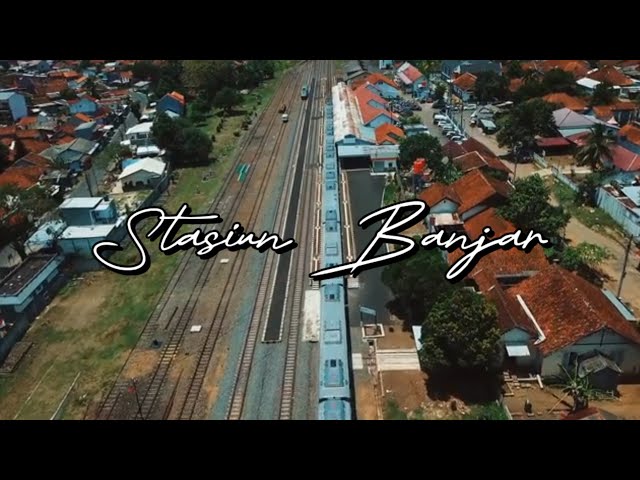 The Lodaya train departs from Banjar Station | Train Drone Footage