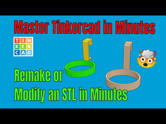 Easily use Tinkercad Modify or Remake a Thingiverse STL File!