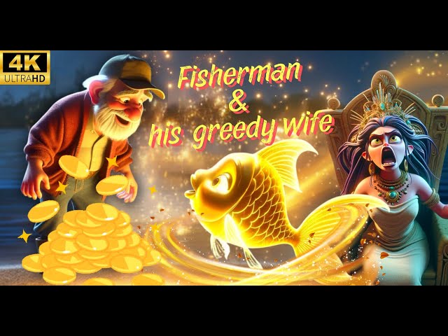 Greedy Wife and Fisherman | Greedy | Magical Fish | English Kids Story | Short Story | Greedy Wife