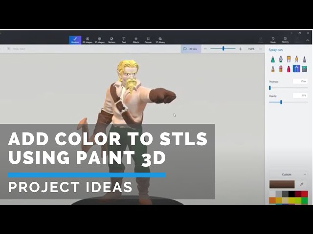 Adding Color to STLs Using Paint 3D | Project Ideas