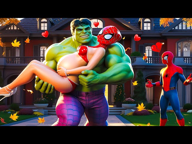 Hulk x Spider Man Love Story vs Bad Pregnant Wife in Granny House | Funny Horror Animation