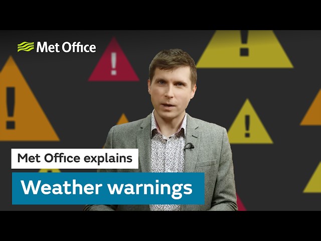 24/01/25 - Weather warnings - Met Office explains - Met Office UK Weather