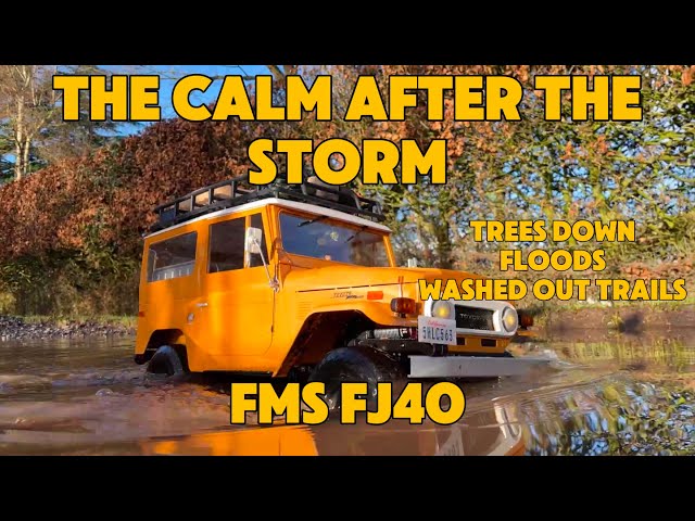 RC Trail Run After Storm Darragh. Will the FMS FJ40 cope?