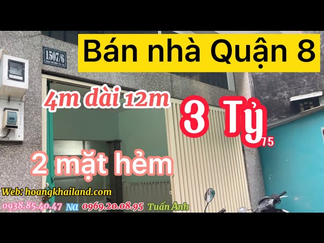 Bán nhà quận 8 – 1507/6 phạm thế hiển phường 6 – Dim Lê Nhà Đất Chính Chủ