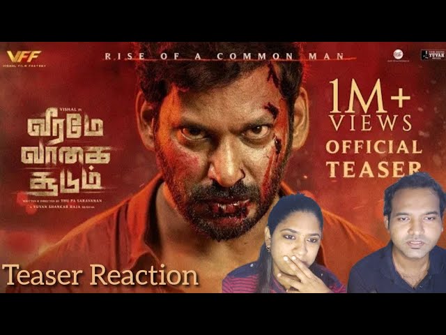 Veeramae Vaagai Soodum Teaser Reaction | Vishal | Yuvan | Thu. Pa. Saravanan | Tamil Couple Reaction