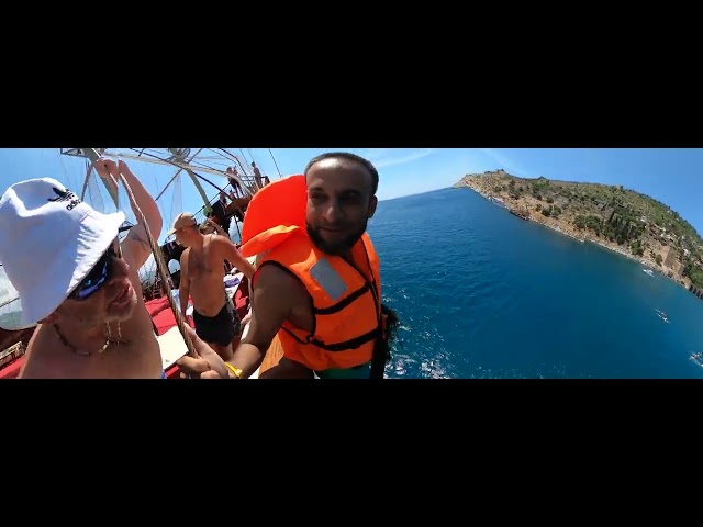 Pirate Boat Alanya Antalya Turkey May June 2024 360 footage GoPro Max Turkey 2024