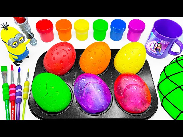 Satisfying Video l How To Make Kinetic Sand Rainbow Foot and Nail Polish Cutting ASMR