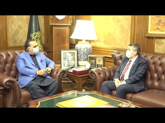 Turkish Consul General Tolga Yukak called on Sindh Governor Imran Ismail at Governor House