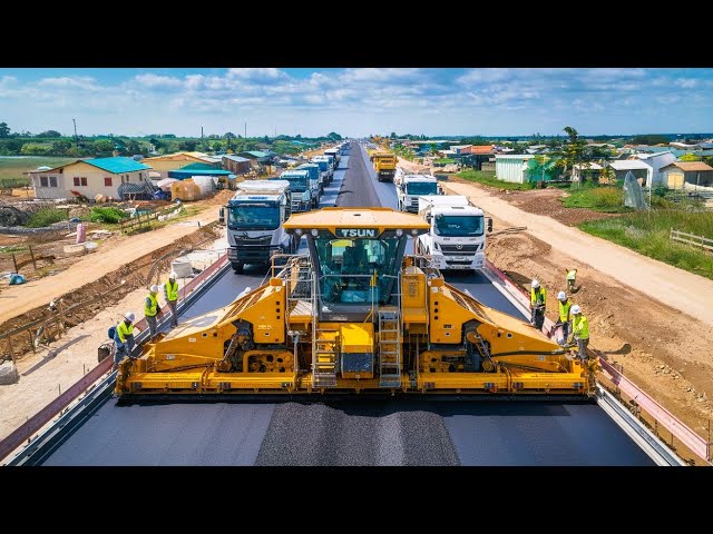 Gravel Paving the Way: A Large Scale Highway Construction Project by Advanced Gravel Paving Machine