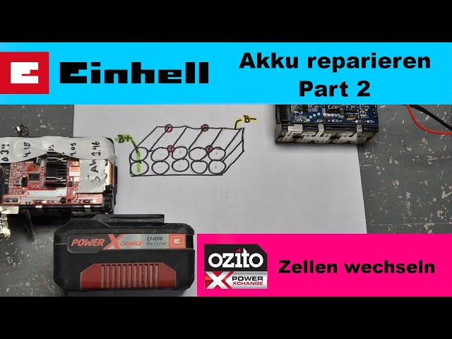 Einhell (ozito) battery repair, cell replacement / Part 2