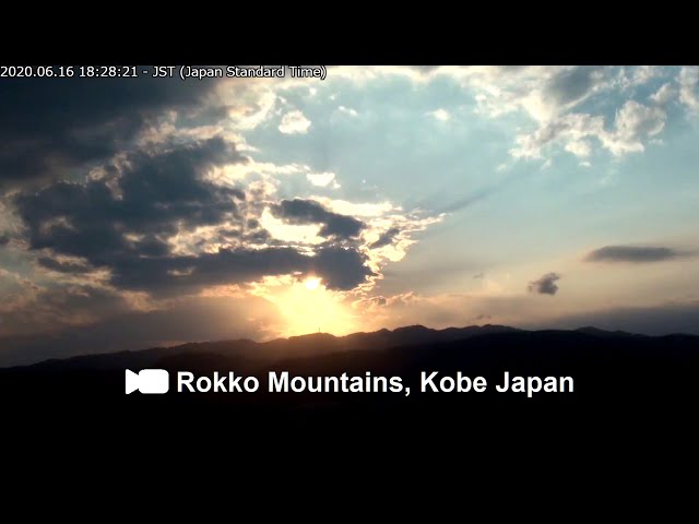 六甲山ライブ Rokko Mountains - LIVE HD Streaming view from Osaka to Kobe direction, Kobe Japan