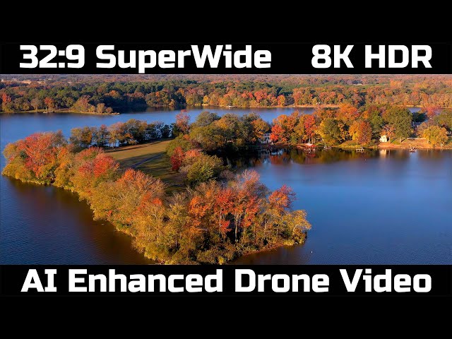 32:9 superwide 8K HDR AI enhanced drone video