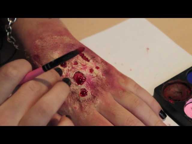 Rotting Flesh/ Zombie Skin Makeup (So easy you can do it with no brains... get it?)