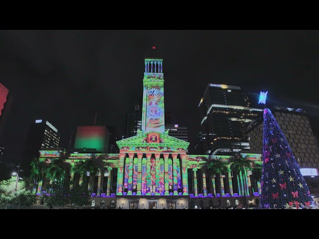 Brisbane City Hall Christmas Lights show 2022