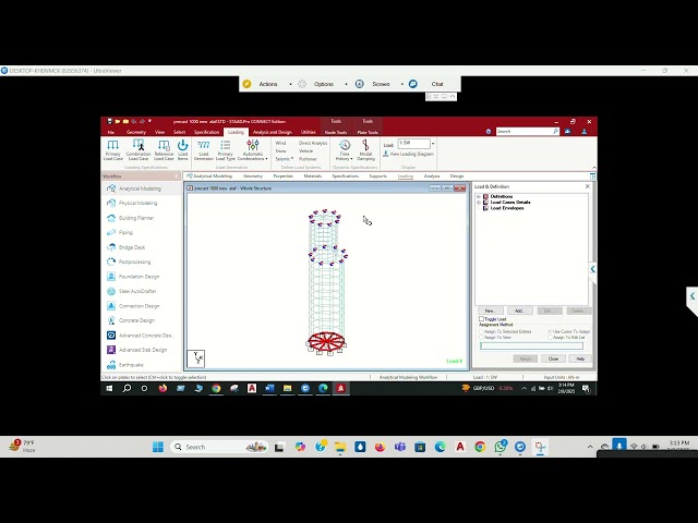 Structural Calculation & Model by STAAD  Pro Software