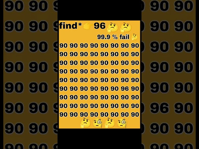 Find different number 🤔 #viralshots #shotsfeed #tranding