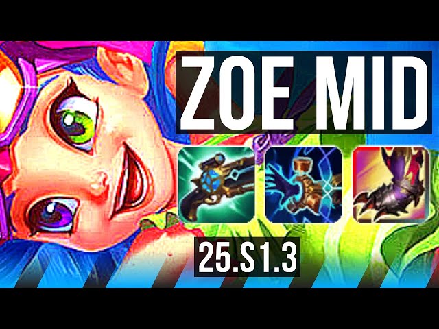 ZOE vs XERATH (MID) | 8/1/4, Godlike, Rank 11 Zoe | KR Grandmaster | 25.S1.3