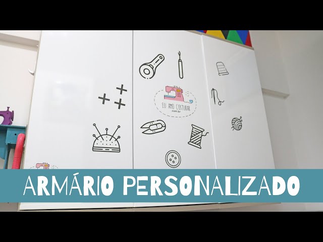 Como fazer ARMÁRIO PERSONALIZADO - Dica pra iniciantes na costura para decorar o ateliê