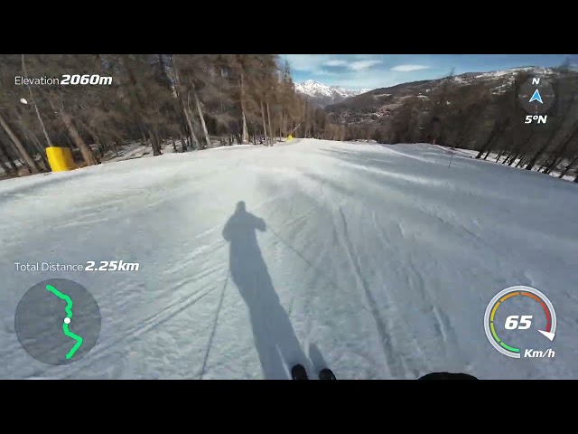 My favorite slope at Sauze d’Oulx which is a part of the Via Lattea ski area over 400 kilometres