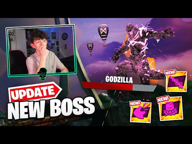 GODZILLA IS OVERPOWERED! (New Fortnite Update) Becoming & Defeating GODZILLA BOSS!