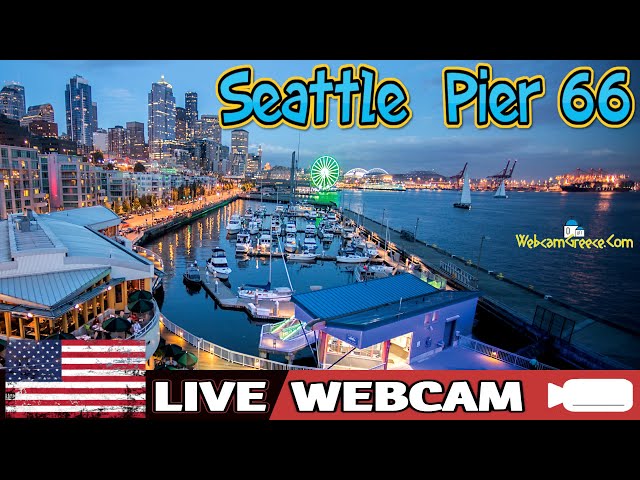 🔴🅻🅸🆅🅴🔴⚓Seattle Pier 66 🚢 Alaskan Way  ➡ Washington 📸 Elliot Bay