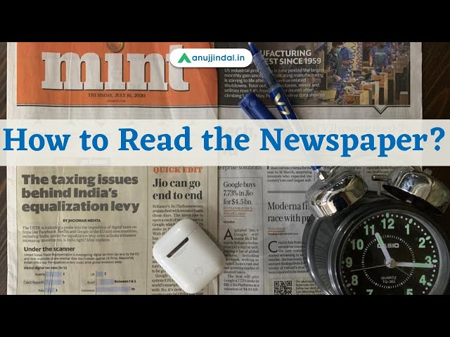 How to read the Newspaper? For RBI, SEBI & NABARD Exams - by Anuj Jindal